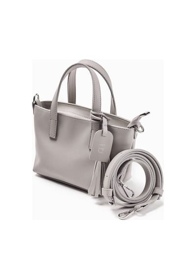 Molene Gri Püskül Detaylı Mini Tote Çanta