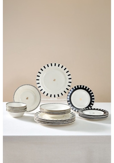 Karaca  Elegance Bone 50.Yıl İmza Koleksiyonu Kore 24 Parça 6 Kişilik Yemek Takımı