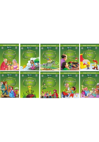 1.ve 2.sınıflar İçin Resimli Dünya Klasikleri 2-3 20 Kitap + Kitap Okuma Not Defteri