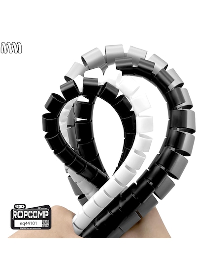 Ropcomp Spiral Kablo Kanalı Kablo Düzenleyici Toplayıcı Tutucu 1.5m 22mm Gri