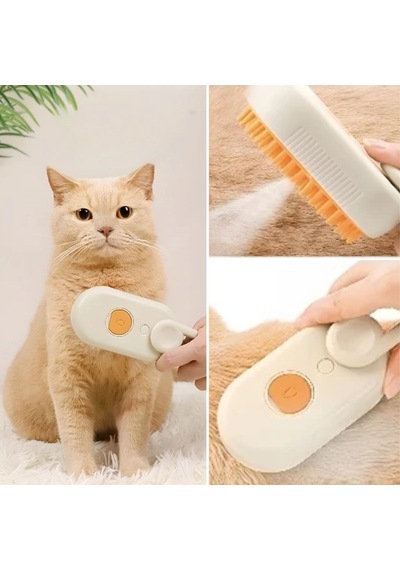 Dumles Saplı Su Püskürtmeli Kedi Köpek Fırçası Masaj Etkili Tüy Toplama Tarağı