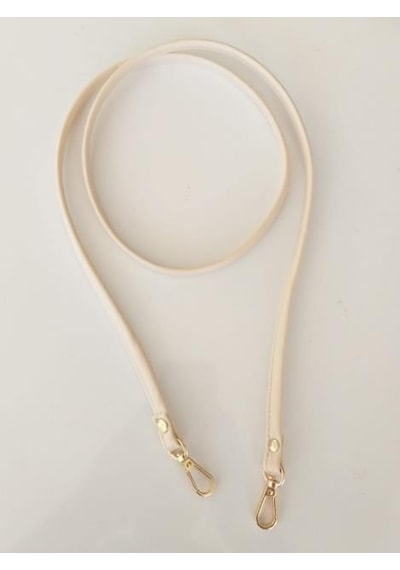 Angel Çanta Aksesuar Spagetti Model Çanta Sapı Krem Renk Light Gold Metal