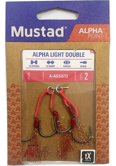 Mustad Alpha Point Alpha Light Double A-assıst2 Asist Olta İğnesi 1 No - 2 Adet