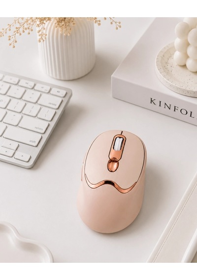 Hubrendy  Sessiz Tıklama Özellikli Şarjlı Kablosuz Mouse Çoklu Cihaz Uyumlu