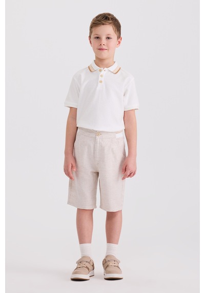 Panço Erkek Çocuk Bej Şort 2611bk07006 Krem