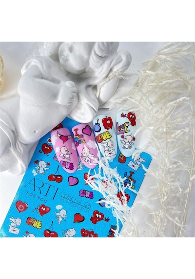 Stiker Arti Color Ful 126 Aşk Love Beyaz
