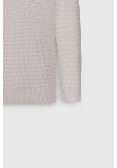 AC&Co / Altınyıldız Classics Erkek Ekru Pamuklu Standart Fit Normal Kesim Bisiklet Yaka Petek Dokulu Triko Kazak Ekru AC&Co / Altınyıldız Classics Erkek Ekru Pamuklu Standart Fit Normal Kesim Bisiklet Yaka Petek Dokulu Triko Kazak Ekru