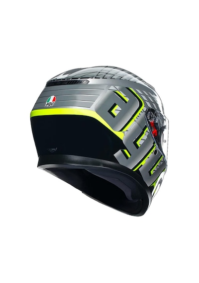 Agv K3 Mplk Fortify Grey Blk Yellow Fluo Motosiklet Kapalı Kaskı