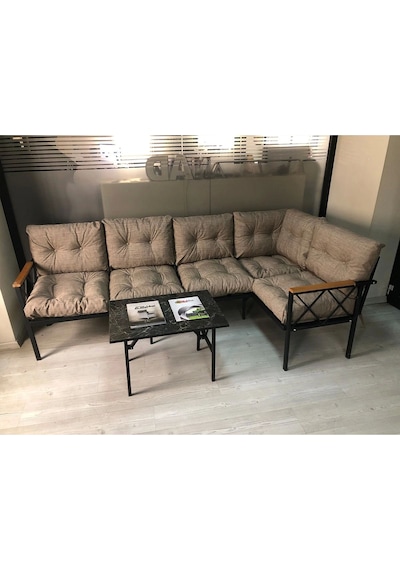 Miami Köşe Koltuk Takımı , 3+2 Balkon-bahçe-çay Seti-mutfak Köşesi Mermer Desen 70x50cm Sehpa Cappuccino Miami Köşe Koltuk Takımı , 3+2 Balkon-bahçe-çay Seti-mutfak Köşesi Mermer Desen 70x50cm Sehpa Cappuccino