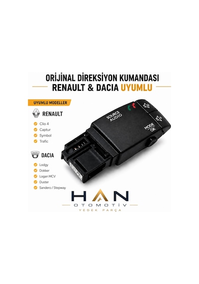 Renault Dacia Direksiyon Kumandası  Clio 4 Symbol Duster Sandero 255522448r  Yedek Parça