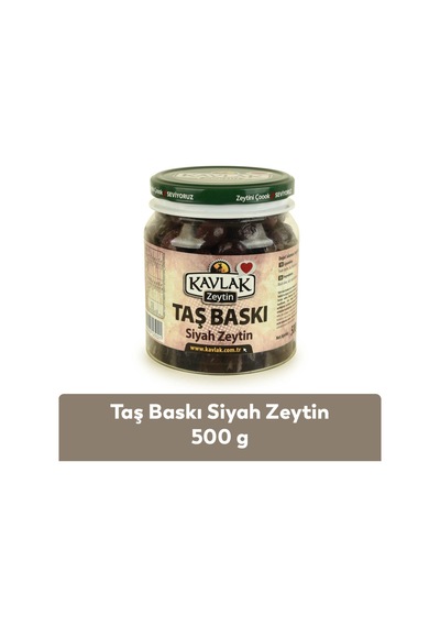 Kavlak Taş Baskı Gemlik Siyah Zeytin 500gr