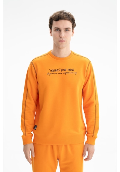 AR-MA Arma Erkek Tarz Yazı Baskılı Regular Fit Şardonsuz 3 İplik Bisiklet Yaka Sweatshirt 001