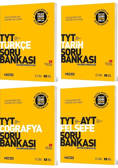 Hız 2025 Tyt Türkçe + Tarih + Coğrafya + Felsefe Soru Seti 4 Kitap
