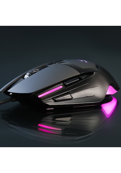 Rush Poison RM82 10000DPI 7D RGB Makro Oyuncu Gaming Mouse