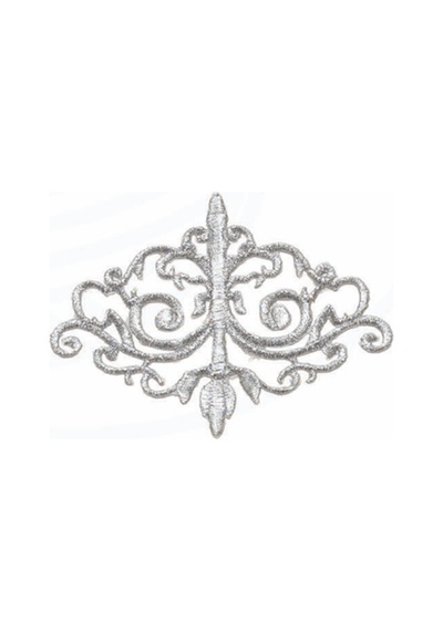 Ütü İle Yapışan Gümüş İşlemeli Motif Patch En :11.5 Cm Boy:8 Cm 1 Adet - 691738664 Diğer