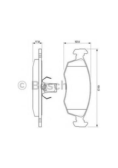 BOSCH 986424554 Fren Balatası Ön Doblo 01- 1.2 19D