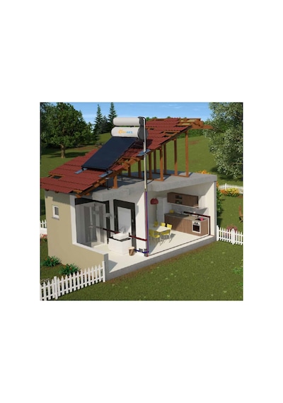 Solar 36x Vakum Tüplü Güneş Enerjisi Sıcak Su Sistemleri Açık Devre Doğal Akışlı