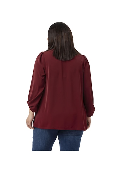 Disentis Modest Büyük Beden Yuvarlak Yaka Truvakar Büzgülü Kollu Rahat Kesim Bordo Bluz Bordo Disentis Modest Büyük Beden Yuvarlak Yaka Truvakar Büzgülü Kollu Rahat Kesim Bordo Bluz Bordo