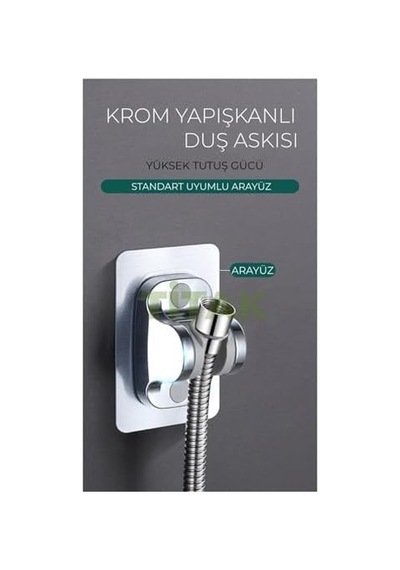 Krom Yapışkanlı Duş Askısı 7/8 Yaş