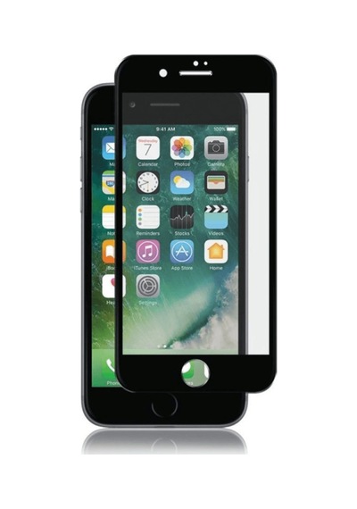 Apple Uyumlu   iPhone 7 Plus Siyah 5D Tam Kaplayan Ekran Koruyucu Cam