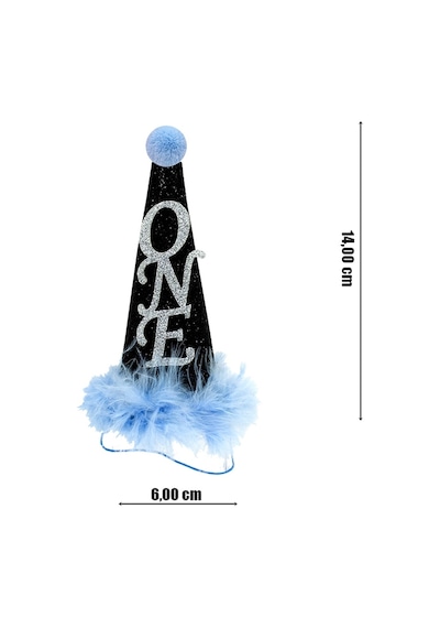 1 Yaş Ponponlu One Kukuleta, 14Cm X 6Cm - Mavi