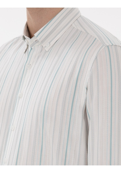 Pierre Cardin Erkek Koyu Mint Gömlek Desenli 50305058-vr152 Koyu Mint Mint Yeşili