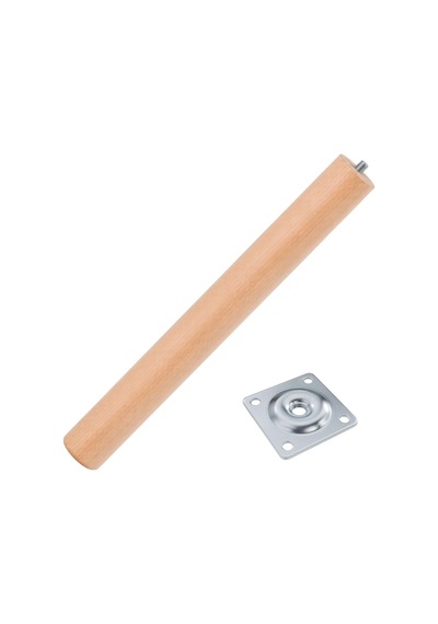 Bohem 45 Cm 4 Adet Doğal Ahşap Boyasız Silindir Sehpa Ayağı - 4 Adet 4x4 Metal Montaj Aparatı 6395751