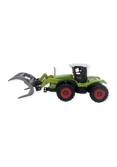 Farm Mini Oyuncak Traktör - 14 Cm Basmalı Balya Yükleyici Çiftlik Aracı
