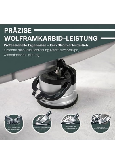 Anysharp Vantuzlu Bıçak Bileyici, Gümüş