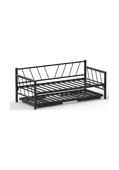 Glory Yavrulu Daybed Tek-çift Kişilik Sedir Metal Karyola Siyah