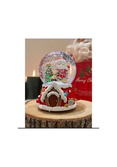 Noel Baba Hediyeler Temalı Işıklı Müzikli Kar Küresi Yılbaşı Noel Baba Hediyeler Temalı Kar Küresi Işıklı Müzikli 13 Cm Hediye 01