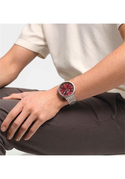 Swatch Sb07s104g Big Bold Irony Scarlet Shimmer Erkek Kol Saati