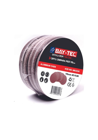 Bay-Tec Cirtli  Zimpara  115 Mm  150 Kum  (5 Adet)