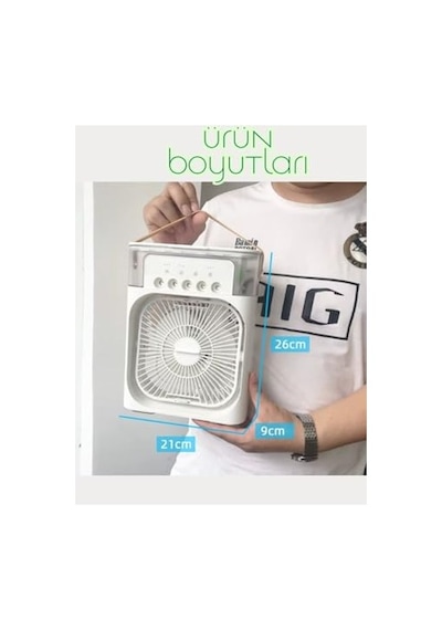 Vantilatör Mini Fan 5 Spreyli Su Püskürtmeli 600 Ml Buhar Makinesi Soğutucu Özellikli