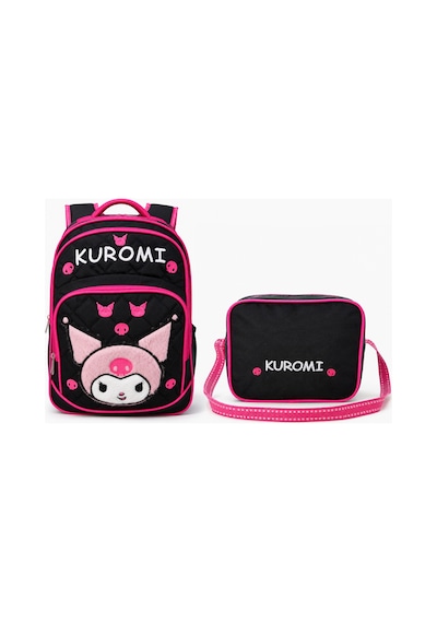 Lilymoon Kız Çocuk Kuromi Peluş Kapitone Sırt Çantası Siyah