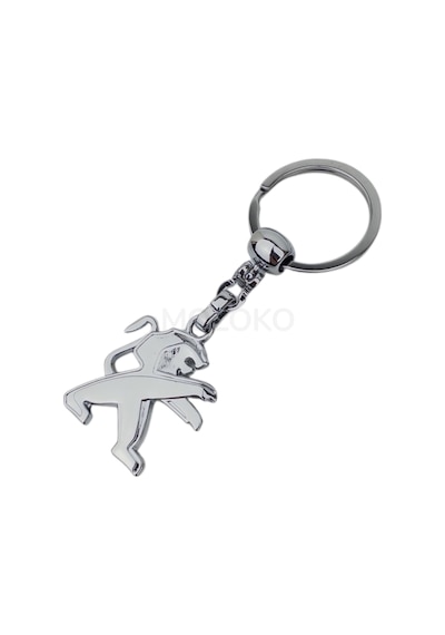 Yüksek Kaliteli Peugeot Logolu Metal Araç Anahtarlık, Çift Yönlü Logo, Hediyelik Araba Anahtarlık