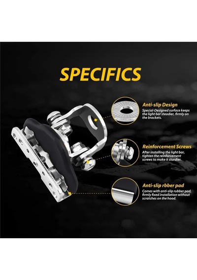 Adet-evrensel Led Işık Çubuğu Montaj Braketi Araba Offroad Kamyon 4x4 Suv A-pillar Kaput Çalışma Lambası Tutucu Kelepçe