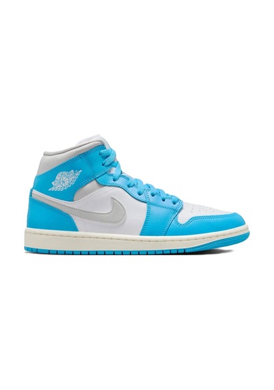 Nike Air Jordan 1 Mid Unisex Leather Sneaker Hakiki Deri Bilekli Günlük Spor Ayakkabı Beyaz Mavi Beyaz - Mavi Nike Air Jordan 1 Mid Unisex Leather Sneaker Hakiki Deri Bilekli Günlük Spor Ayakkabı Beyaz Mavi Beyaz - Mavi