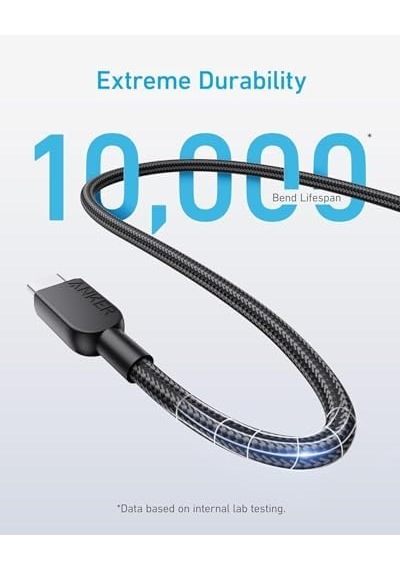 240 W Usb-c - Usb-c Kablosu, 90 Cm Çift Örgülü Naylon Tip-c Şarj Kablosu, Siyah - A81c5