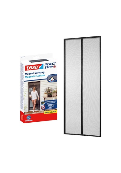 Mıknatıslı Kapı Sineklik Büyük 1,0m X 2,2m Siyah 1 Adet