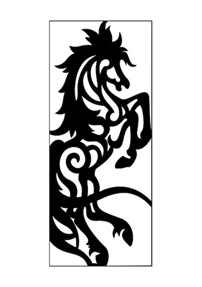 Şahlanmış At Duvar Dekor Sticker 10 X 50 Cm