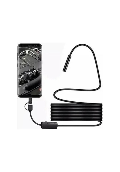Ers Vtn-02 Endoskop Yılan Video Kamera Led Li 2 Metre 7 Mm Sert Kablo Su Geçirmez