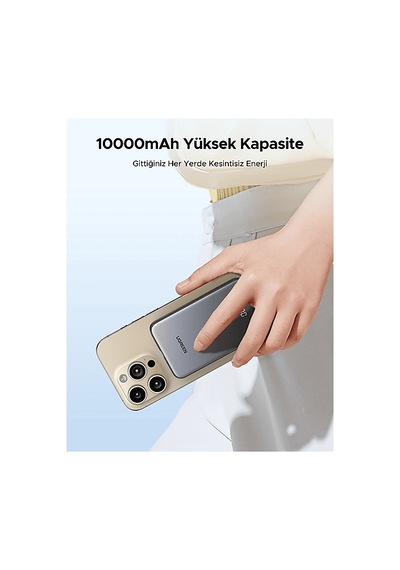 Ugreen Zapix 10.000 Mah 20w Dahili Usb-c Kablolu Hızlı Şarj Powerbank, 75161b Siyah