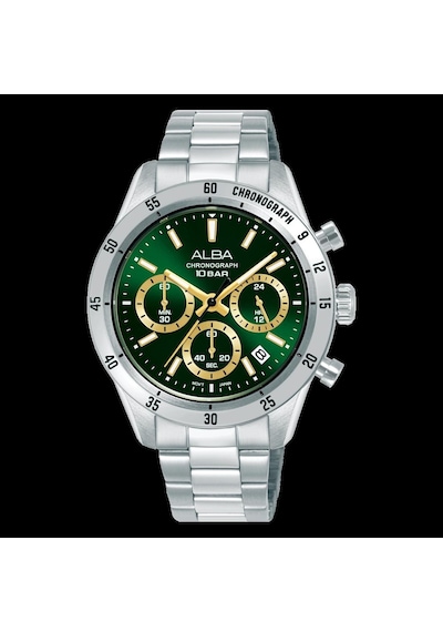 Alba At3l23x1 Quartz Çelik Gri Yeşil Kadran 10 Atm 39 Mm Erkek Kol Saati