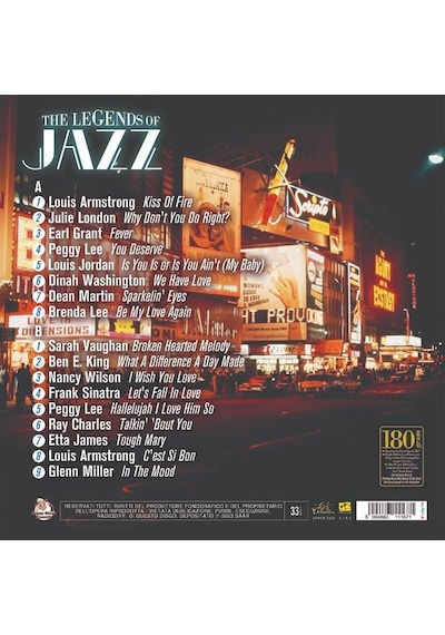The Legends Of Jazz Pembe Renkli Plak Vinyl Lp Frank Sinatra, Louis Armstrong, Ray Charles, Etta James Ve Daha Fazlası