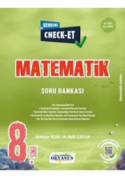8. Sınıf Kendini Check  -  Et Matematik Tekrar Testleri -  Okyanus Eğitim