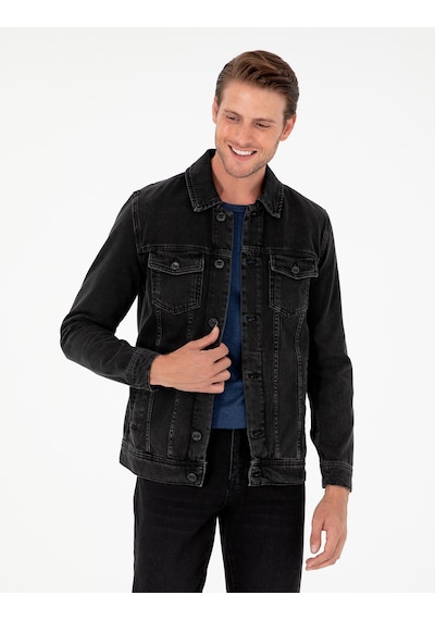 Pierre Cardin Erkek Siyah Ceket Denim 50292102-vr046 Siyah Siyah