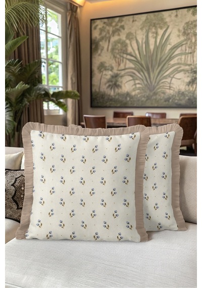 Çiçek Tomurcuk Motifli Saçaklı Yastık Kılıfı - Romantik Floral Mavi Vizon Püsküllü Kırlent Kılıfı Kayıp Esinti Ritüel Çiçek Tomurcuk Motifli Saçaklı Yastık Kılıfı - Romantik Floral Mavi Vizon Püsküllü Kırlent Kılıfı Kayıp Esinti Ritüel
