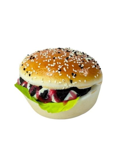 Yapay Burger Etburger Yumuşak Dokulu 10cm Sarı