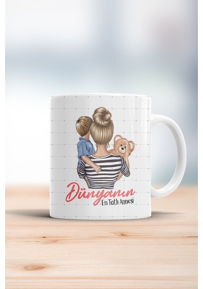 Dünyanın En Tatlı Annesi Kupa Bardak 90 Beyaz